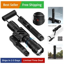 1500 Lumen LED Tactical Flashlight Rating Rechargeable 4 Modes Weapon Light M...