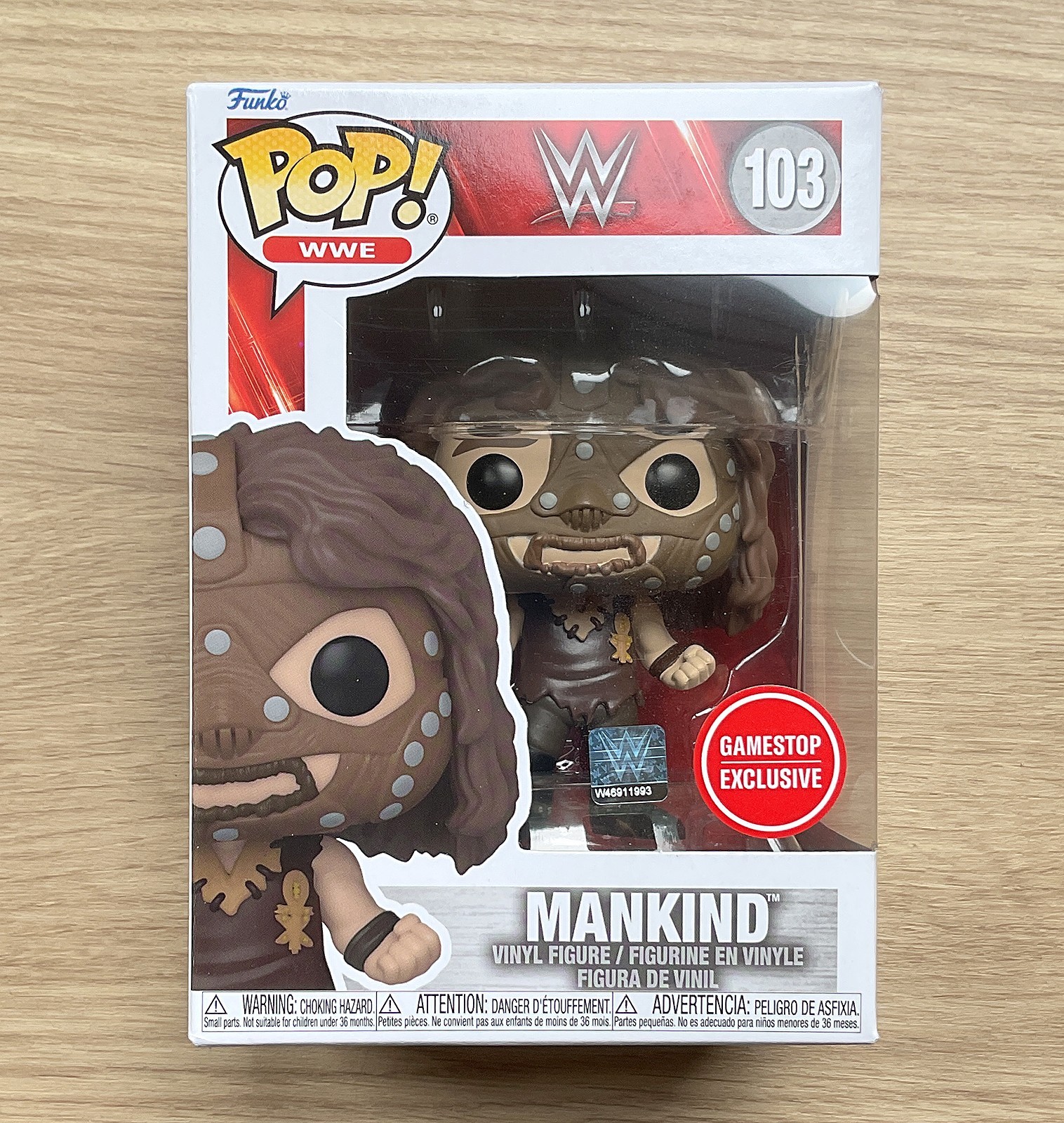 Juego De Lonchera Funko Pop Wwe Mankind #103 + Protector Gratuito
