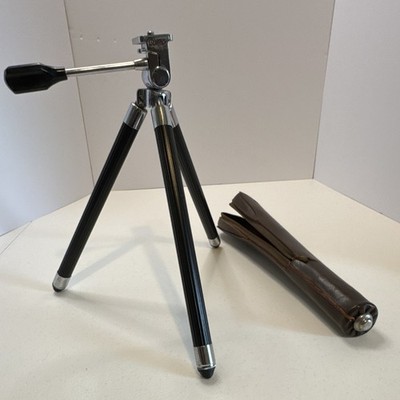 Orion Camera Tripod Pan/Tilt Head Foldable Adj Legs w/ Case 16 in Max
