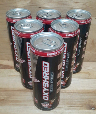 6CT: OXYSHRED ULTRA ENERGY DRINK ''CALI COLA'' ZERO SUGAR L-Carnitine Green Tea
