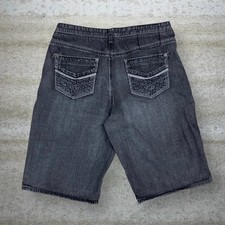 Vintage Y2K Route 66 Skater Jean Shorts 36x14 Baggy Wide Leg Smoke Black Wash