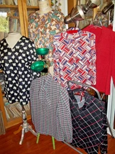 Vintage mostly 60's 70's Clothing  Tops  blouse  Lot of 6 Winter Long Sleeves