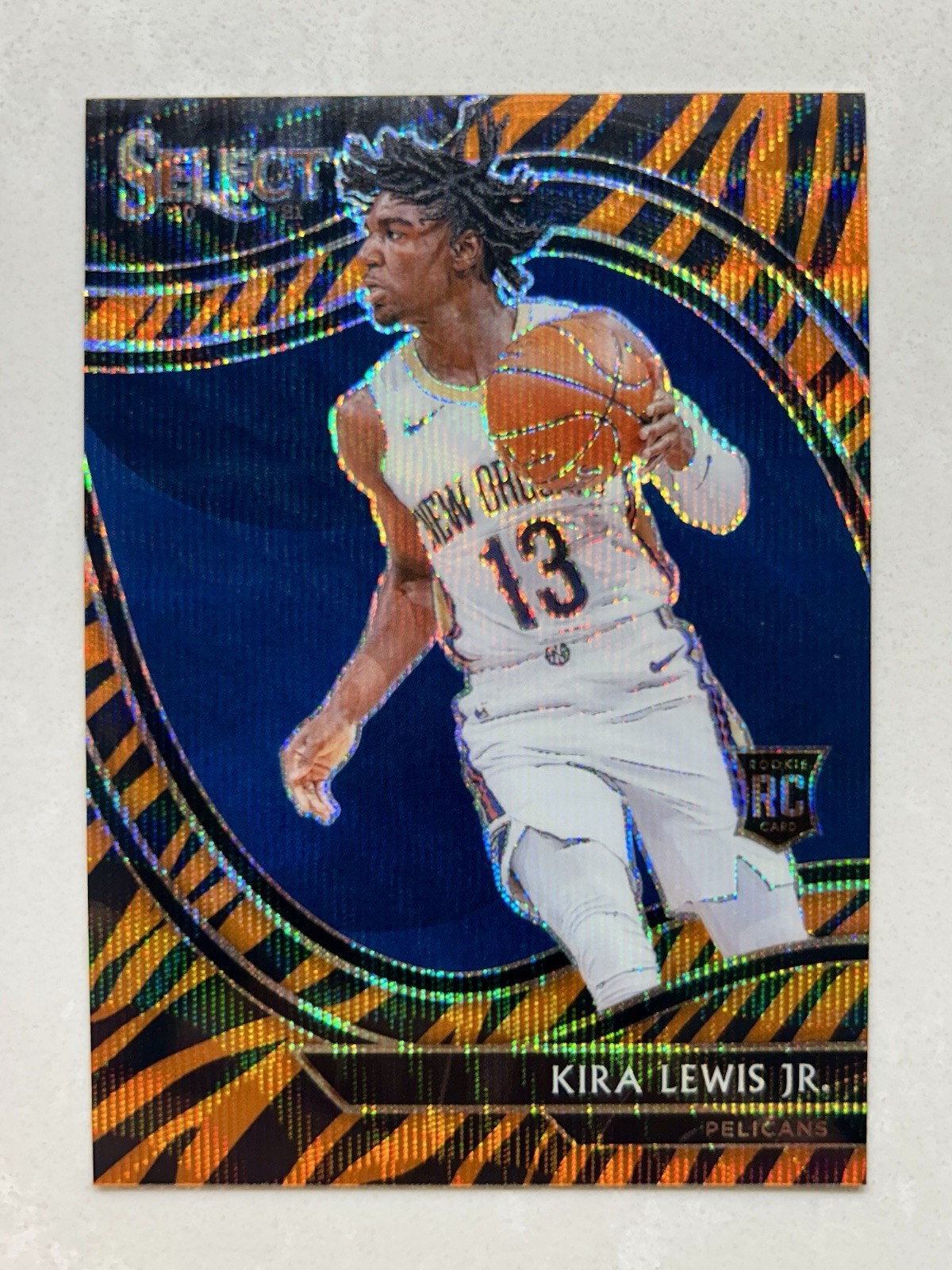 2020-21 Select Kira Lewis Jr. SSP Tiger Prizms RC Courtside #288 Pelicans! 🔥