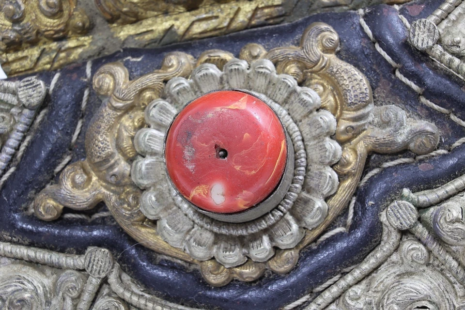 Antique 18–19th C Tibetan Fire Mecha Match Striker Leather Flint Pouch – Rare - Image 4 of 4