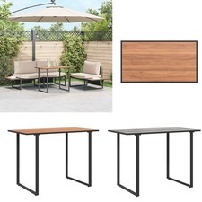 Gartentisch 100 x 55 x 70 cm Balkontisch Terrassentisch Holz Tisch Gartenmöbel 