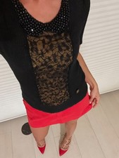 Class Roberto Cavalli Knit Shirt Top US 8 IT 42 Mint