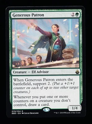 * * 1x Generous Patron x1 * * Battlebond MTG NM Near Mint - Image 1 of 2