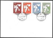 SVALBARD SPITSBERGEN 2020 DEFINITIVES MAPS LOCAL STAMPS ON COVER