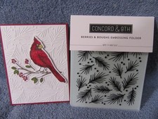 concord & 9th BERRIES & BOUGHS embossing folder + card