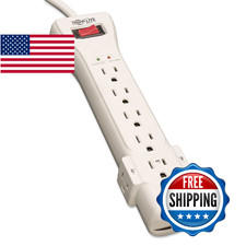 Eaton Tripp Lite Series SUPER7 Flat Plug Power Strip Surge Protector, 7 Outlets,