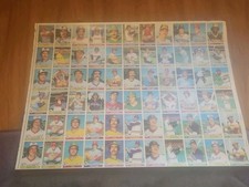 1979 mlb baseball topps uncut card sheet 66 cards 6 rows Bud Harrelson Correll