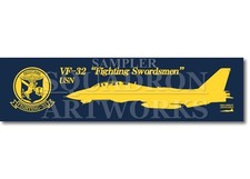 Sticker: F-14B Tomcat VF-32 Fighting Swordsmen 2005 Showbird "162916"