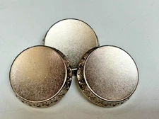 bottle caps metal brass buttons flowers shank 5pcs 1"