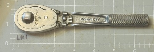 Hervorragende Handwerker Werkzeuge Kreis H 3/8" DR Ratsche geschmiedet USA 1930er