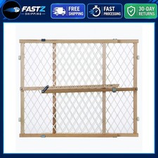 Wooden Baby Gate 26.5-42 Inch Adjustable Pressure Mounted Child Safety Gate