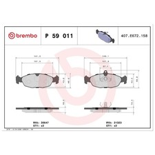 Brembo Bremsbelag-Satz Bremsklötze vorne JLM21919 11046148 | 709562