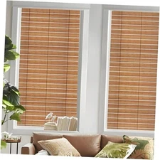  Wooden Blinds Pattern Decorative Window Privacy Film, Sun 17.7in X 78.7in S531