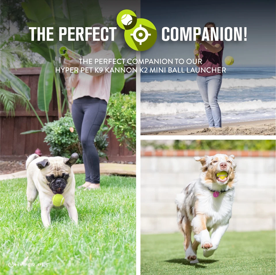 Hyper Pet Mini Tennis Balls for Small Dogs 12 Pack Safe Non Toxic Fetch Balls - Image 3 of 4