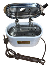 Vintage Porcelain Electric Renwal No. 5 Sterilizer w/Basket & Original Box Works