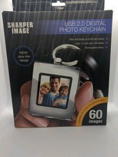 SHARPER IMAGE USB 2.0 Digital 60 PHOTO Ultra thin KEYCHAIN Purple