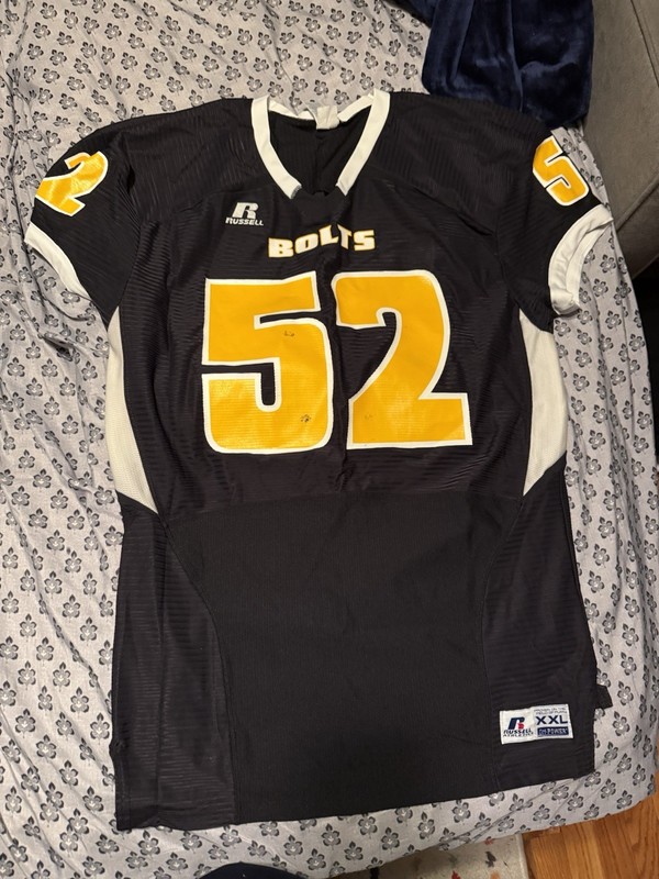 Brooklyn Bolts Game Used Jersey Football.  MCU park