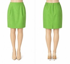 SAG Harbor Size 14 Green Knee-Length Skirt Polyester Rayon Blend