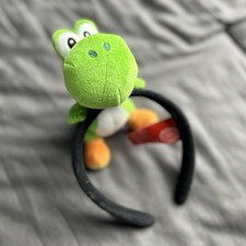 Yoshi Super Mario Plush Padded Headband Hair Accessory Dinosaur Black Green