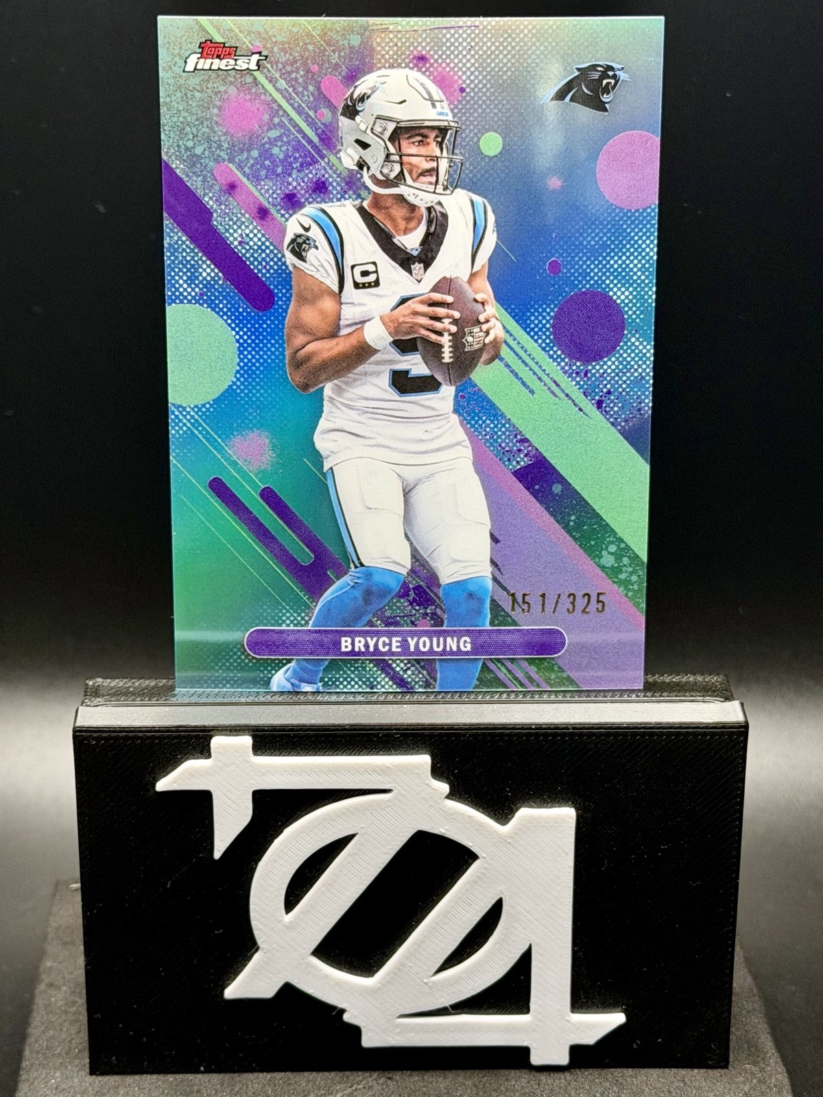 2025 Topps Finest - Common Bryce Young #49 Sky Blue Refractor /325