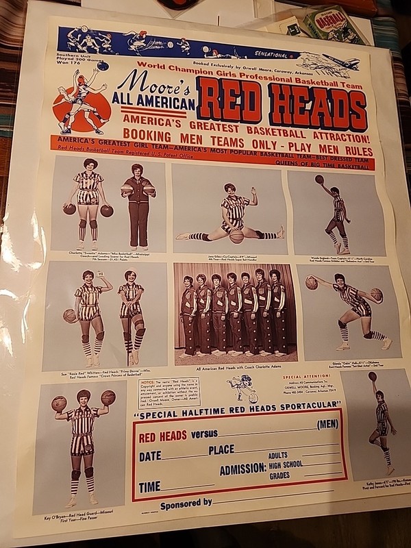 Moore's.All American "RED HEADS" America's Greatest Basketball Attraction 