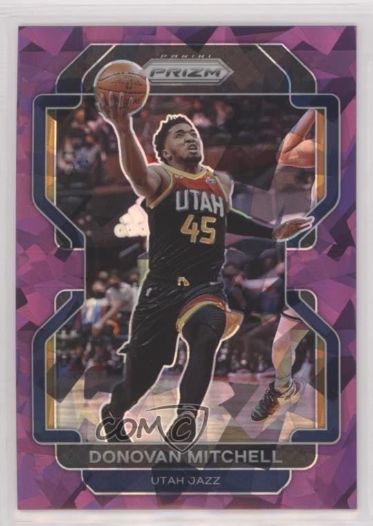2021-22 Panini Prizm Purple Ice Prizm 145/149 Donovan Mitchell #72 hs9