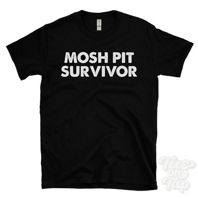 MOSH PIT SURVIVOR T-SHIRT Metal Festivals | Crowd Surfing | Headbanger