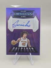 2023-24 Panini Obsidian #VS-SIM Jericho Sims Volcanic Auto Purple /49 NY Knicks 