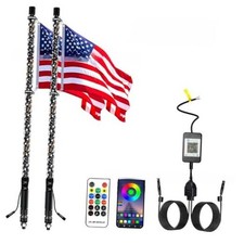 2 Pack 3FT Whip Lights, LED Whip Light with App Remote Control, Spiral 3ft