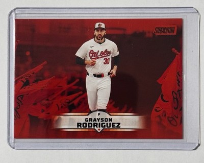 2025 Topps Stadium Club Red Parallel #98 Grayson Rodriguez, Baltimore Orioles