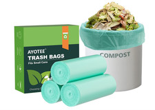 75 Counts Mini Garbage Bags, 1.2 Gallon Small Compostable Trash Bags, Small Garb