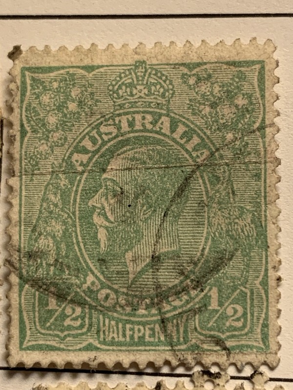 1920-27 Australian King George Stamps, Set Of 5, Hinged, Great Condition