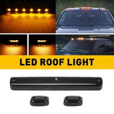 3pc Full Amber Led Roof Cab Marker Light Assy For 07-up Chevy Gmc 2500hd 3500hd