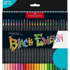 FaberCastell Black Edition Colored Pencils, Classic 1 Count Pack of 50
