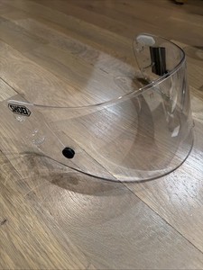 Shoei Race Used AMA Superbike Visor With 2 Tear Offs Model CF-1V