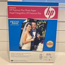HP Premium Plus Glossy Photo Paper 8.5” X 11”  Q1785A Open Pack 25 Sheets