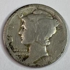 1917 D Mercury Dime Good/VG : Lower Mintage - .90 Silver Nice Coin