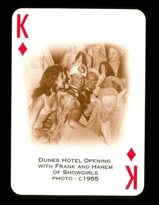 1 * Spielkarte Las Vegas Dunes Hotel Frank Sinatra Harem Showgirls K Diamonds