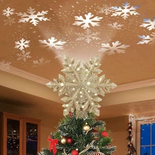 Christmas Tree Topper Projector Snowflake Christmas Tree 6 Projection Mode US