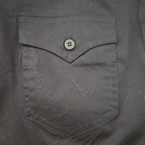 Wrangler Retro schwarz Country Western Style Hemd Form Tailored Taille & Brust Gr. L - Bild 16 von 16