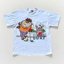 90  s Warner Bros Tasmanian Devil Golf Taz Graphic 1994 Men's XL Looney Tunes