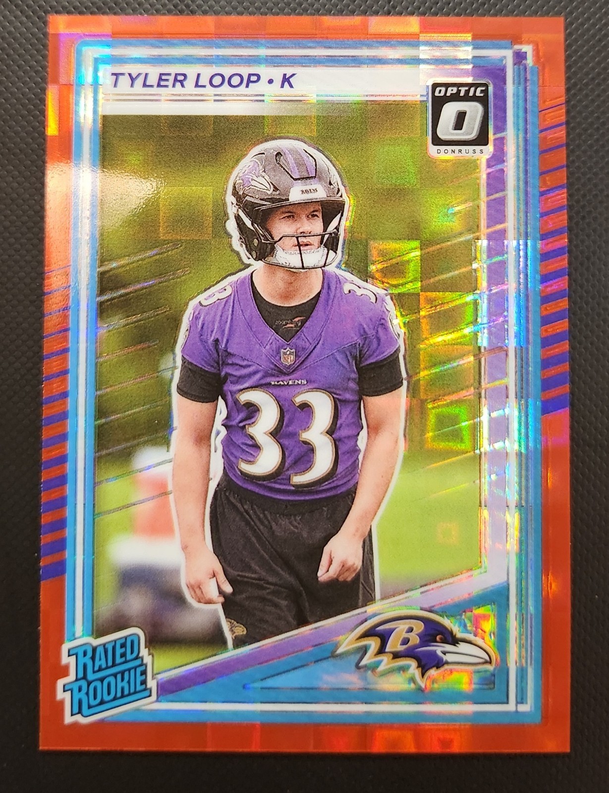 2025 Donruss Optic Rated Rookie Preview Red Pandora Tyler Loop #382 Ravens