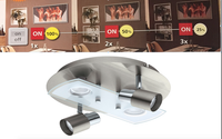 LED Deckenleuchte 3-Step Dimming Dimmbar Gu10 LED Rund Eglo 75365 Nickel Lampe