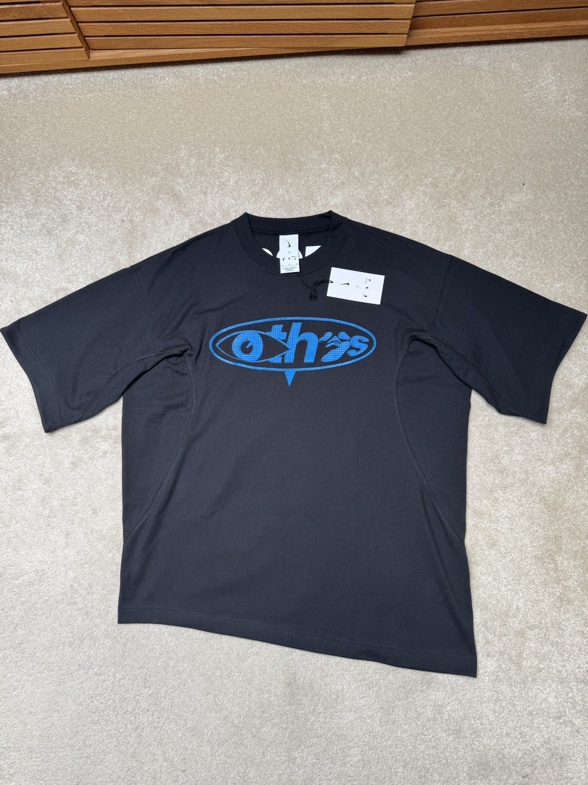 OFF WHITE X NIKE T shirt Nike X Off White 005 stampa graffiti media asimmetrica