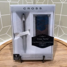 Brand New - Cross Tech 2 Metallic Gray W/Touch Screen Stylus & Ballpoint Pen