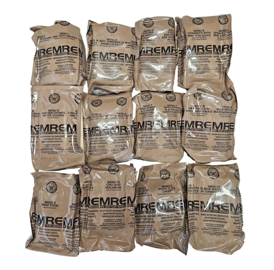 USGI Authentic MRE [Meals, Ready to Eat] - You Choose Menu - 2026-27 Inspection Date